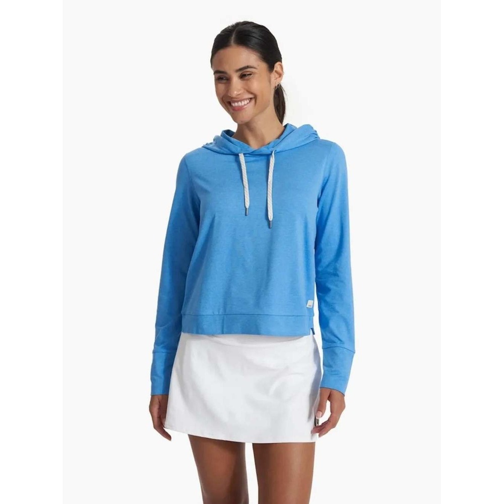 Vuori Women's Halo Essential Hoodie Dreamknit Pullover Blue M Athleisure